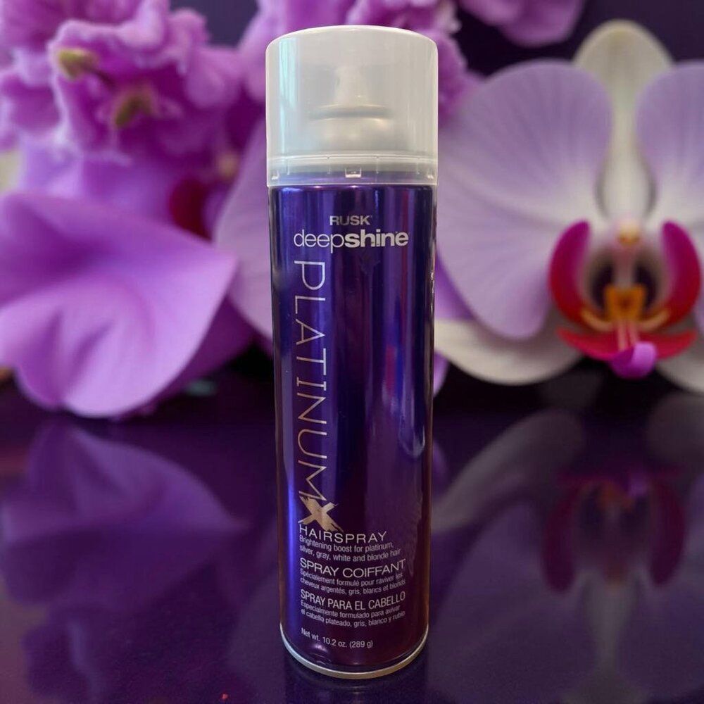 Rusk Deepshine Platinum Hairspray 10.2 oz